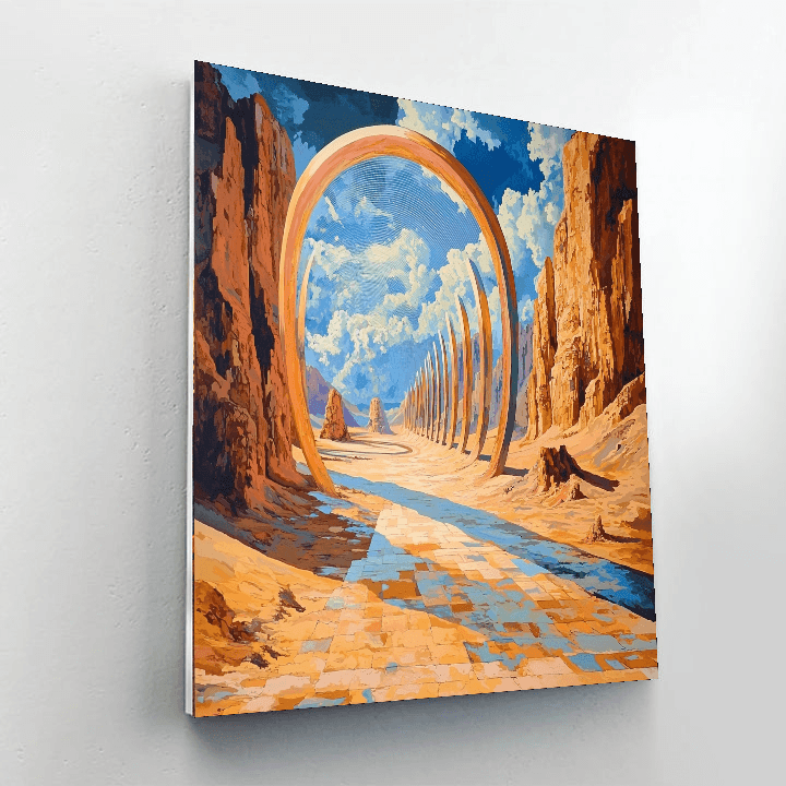 Salvador Dali Inspired Dali's Dreamy Desert  Painting By Numbers Kit