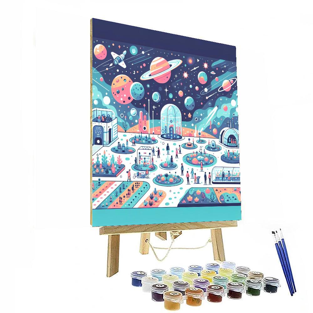 Space Colony Paint By Number