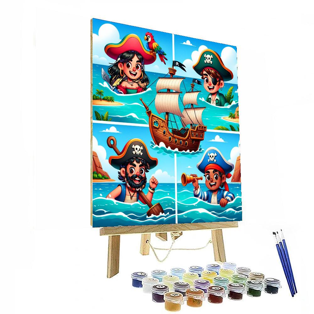 Jolly Pirate Treasure Paint By Numbers Kits
