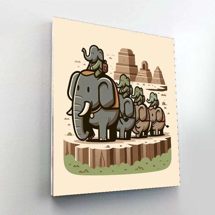 Enlightened Elephant Expedition Paint By Color