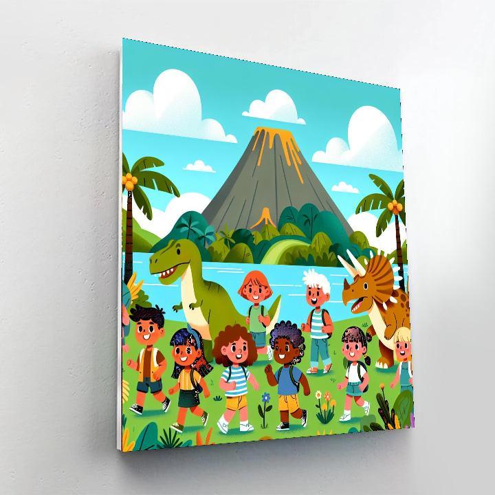 Jurassic Island Adventure Painting Number Kit