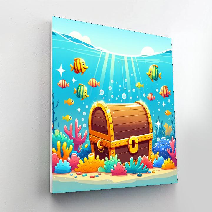 Ocean's Secret Treasure Painting Number Kit