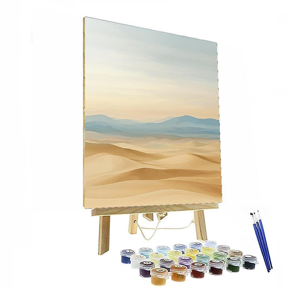 Zhao Mengfu Inspired Stillness Of The Desert Sands  Paint By Color