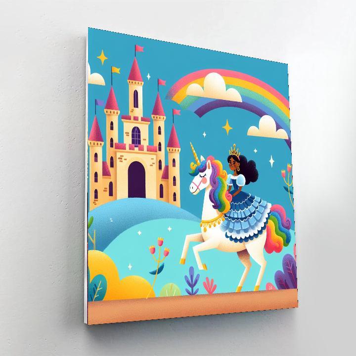 Princess And Unicorn Dreams Paint By Color