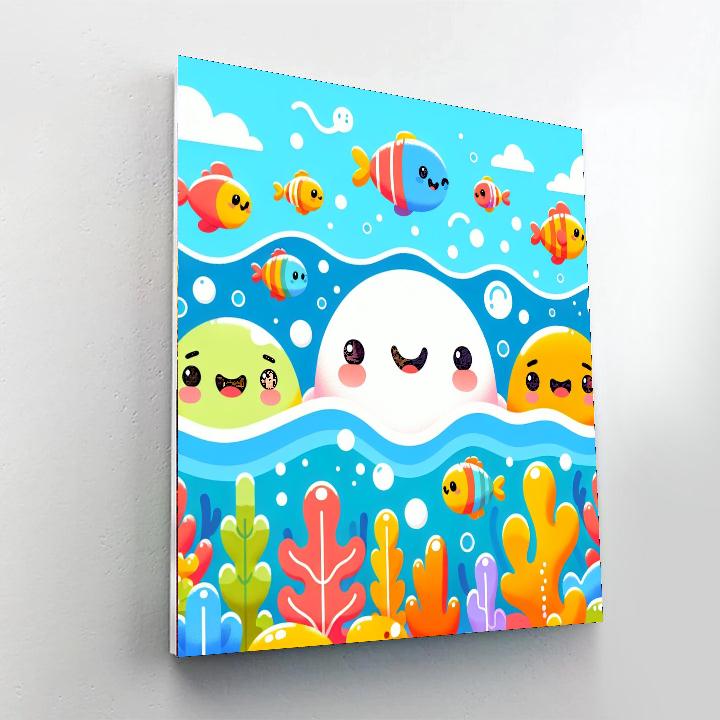 Happy Undersea Friends Paint By Number