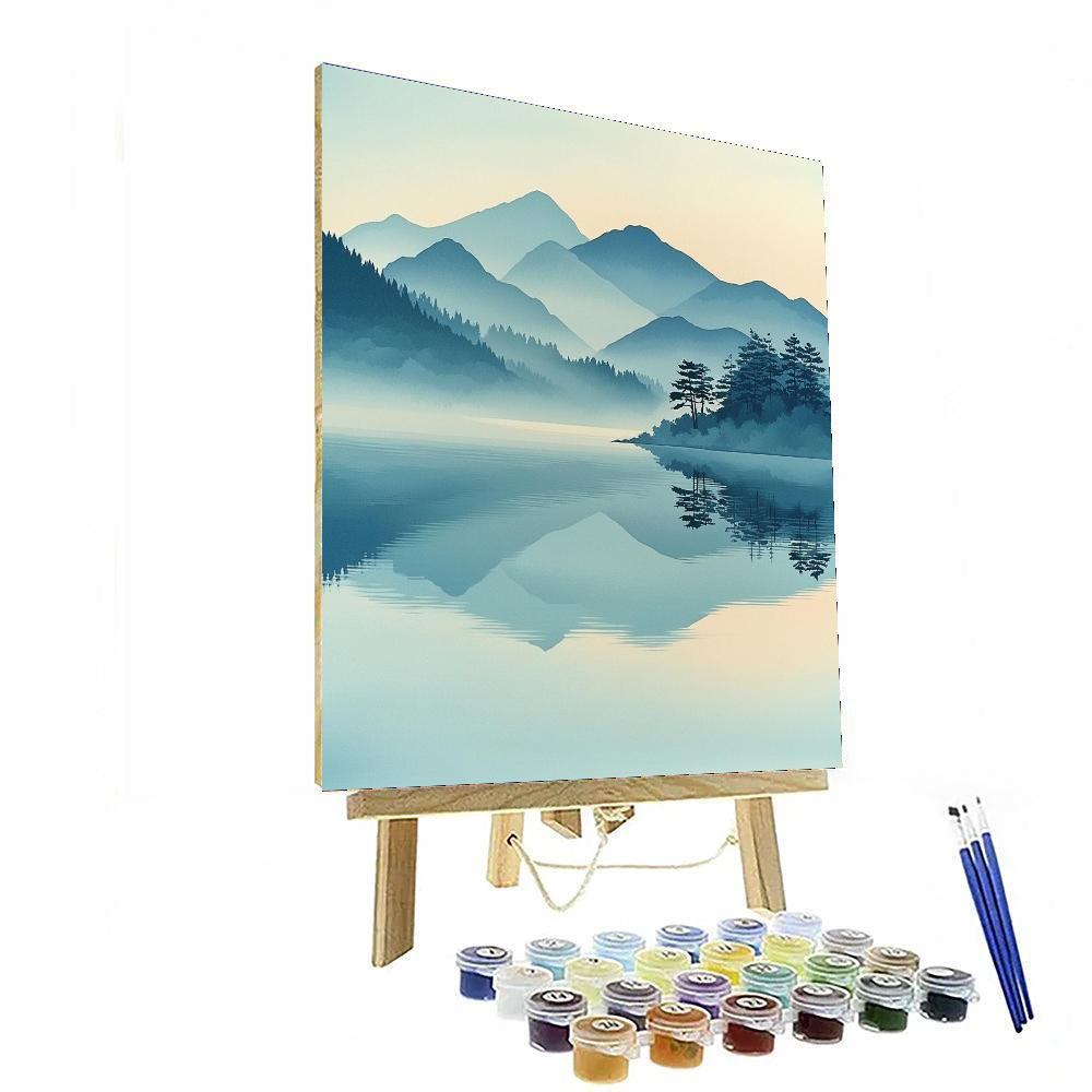 Utagawa Hiroshige Inspired Stillness Of The Lake  Number Painting