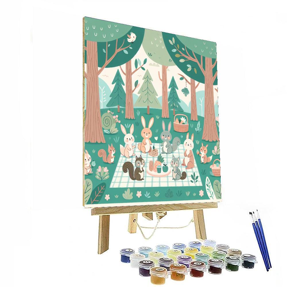 Woodland Friends Picnic Paint By Number