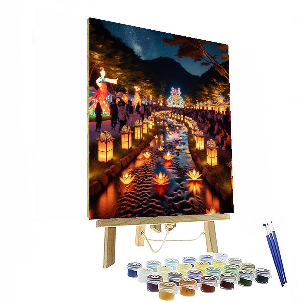 Seoul Lantern Festival - Seoul Painting By Numbers Kit