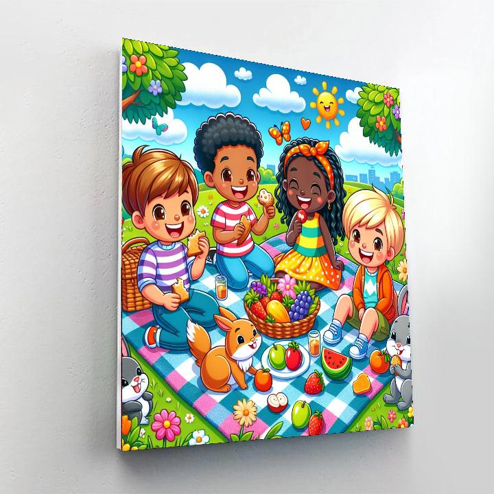 Giggling Picnic Adventure Numbered Painting Kits