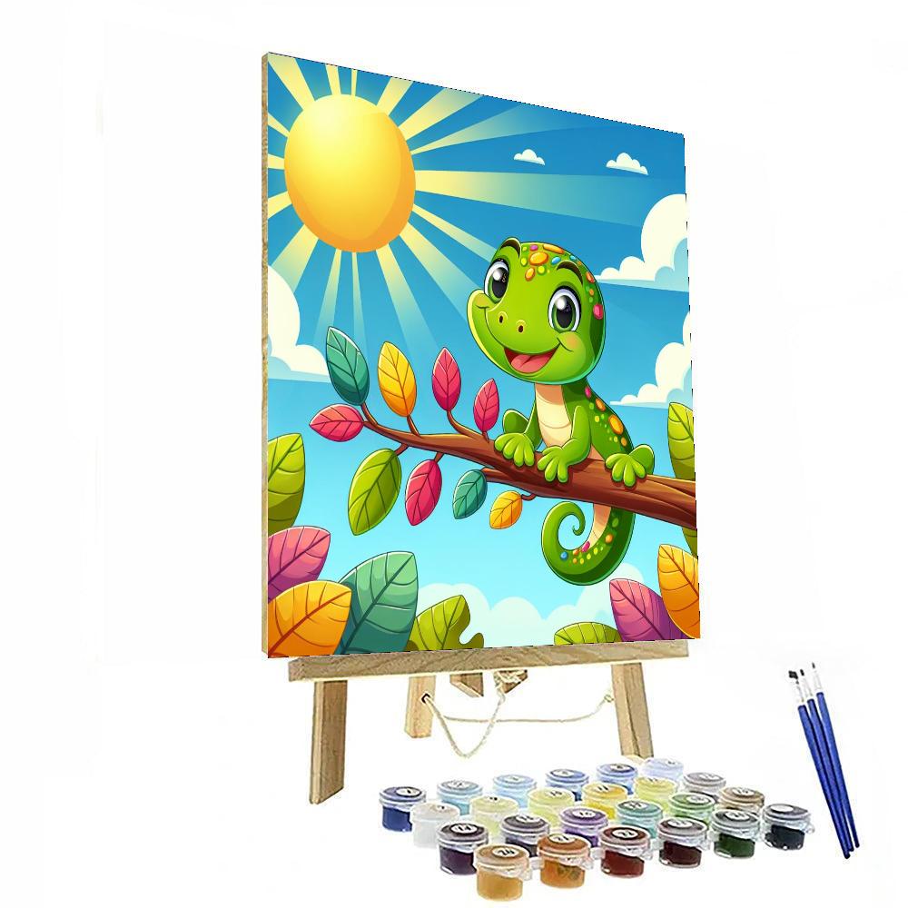 Gigantic Gecko Number Painting