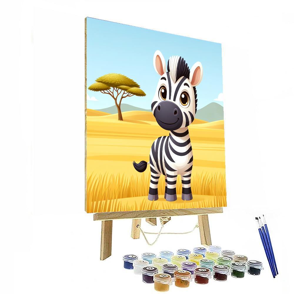 Safari Zebra Adventure Painting By Numbers Kit