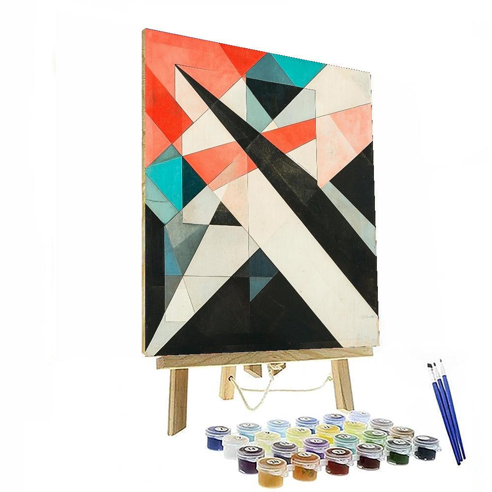 Kazimir Malevich Inspired Geometric Exploration  Paint By Color
