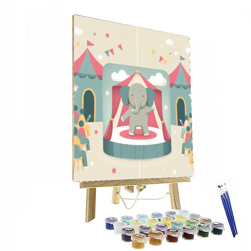 Circus Elephant Performance Numbered Painting Kits