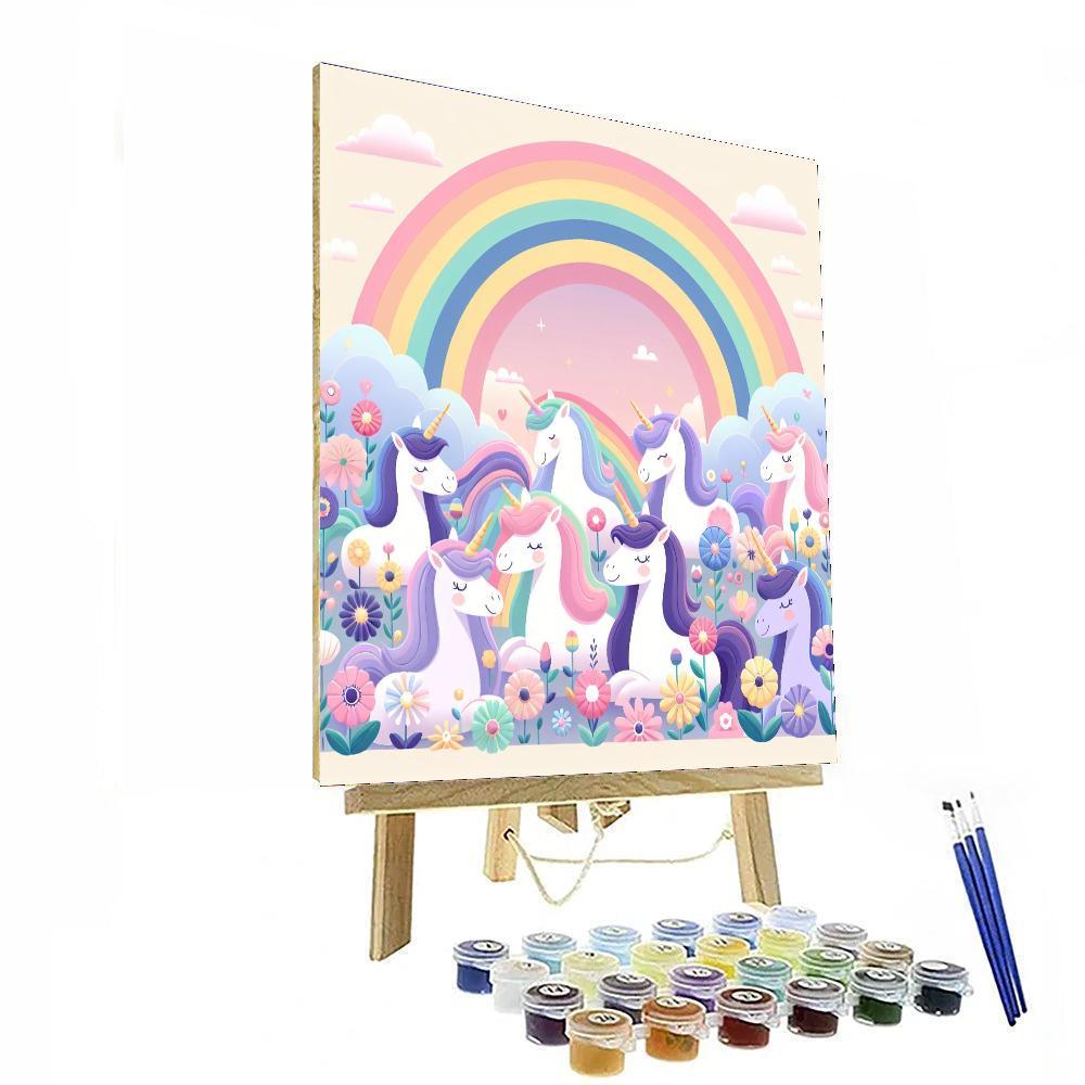 Magical Kingdom Of The Unicorns Paint By Numbers Kits