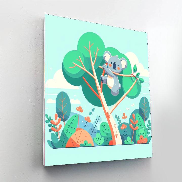 Adventurous Koala's Tree Trek Numbered Painting Kits