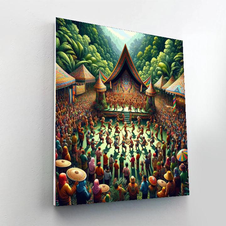 Borneo Rainforest Festival Paint By Numbers Art