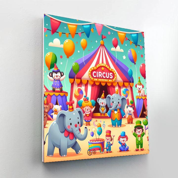 Merry Circus Spectacle Paint By Numbers Art