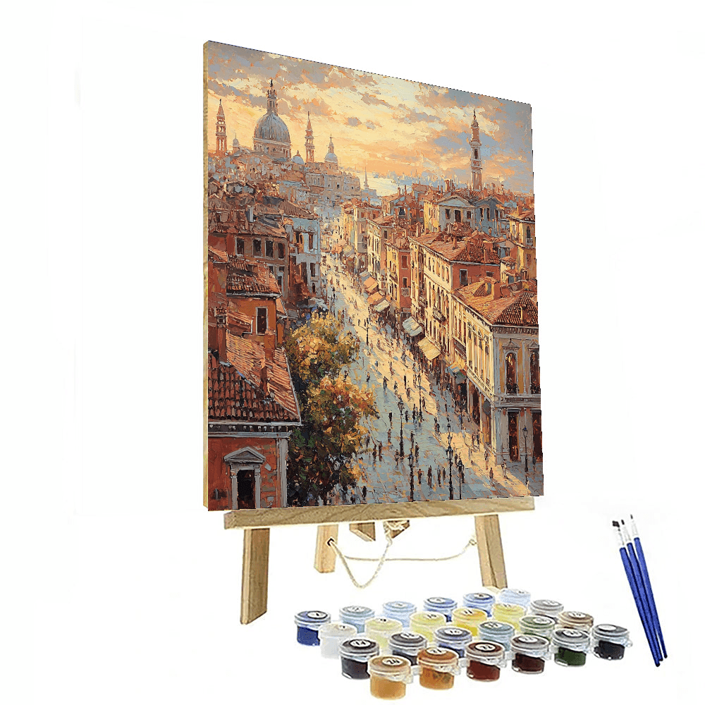 Canaletto Inspired Historic Cityscape Wonders  Paint By Color