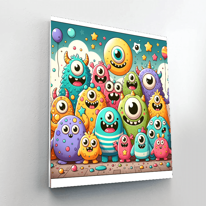 Super Silly Monsters DIY Paint By Numbers
