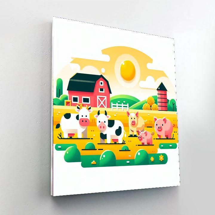 Animal Antics Farm Paint By Number