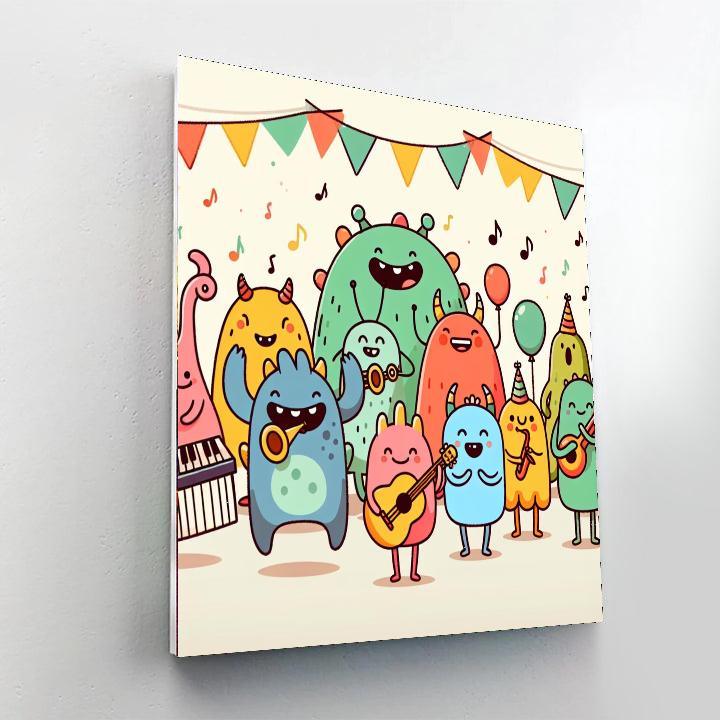 Friendly Monster Bash Painting Number Kit