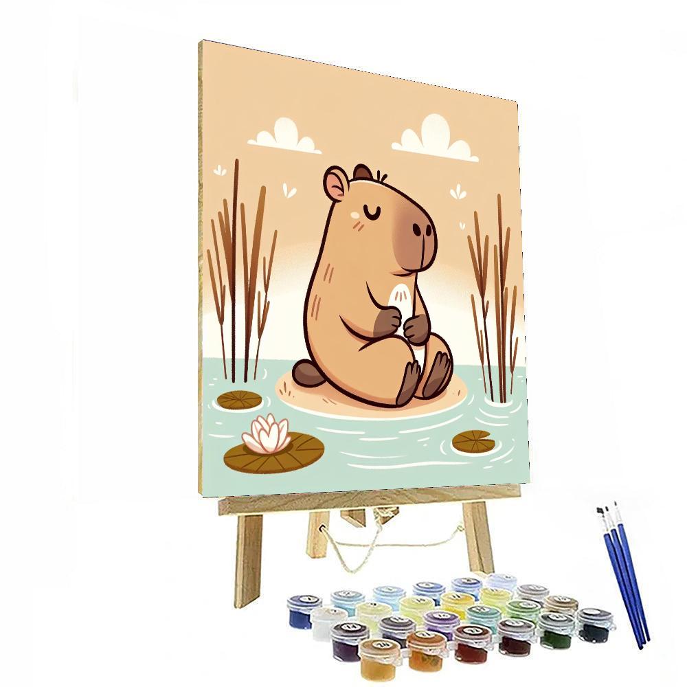 Chatty Capybara Paint By Numbers Art