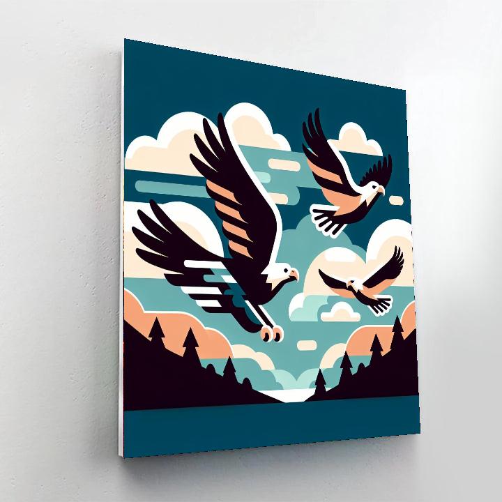 Energetic Eagles Numbered Painting Kits