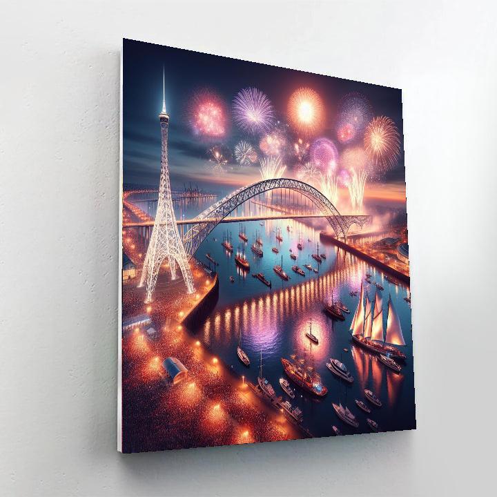 New Year Fireworks - Sydney Painting By Numbers Kit