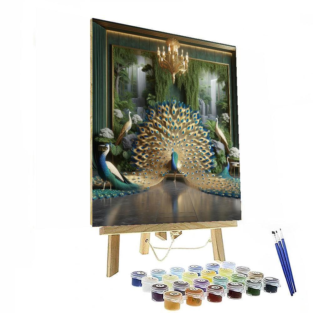 Regal Peacocks Display Numbered Painting Kits