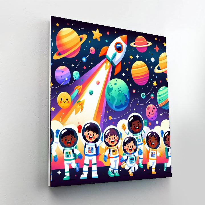 Dreamy Space Adventures Number Painting