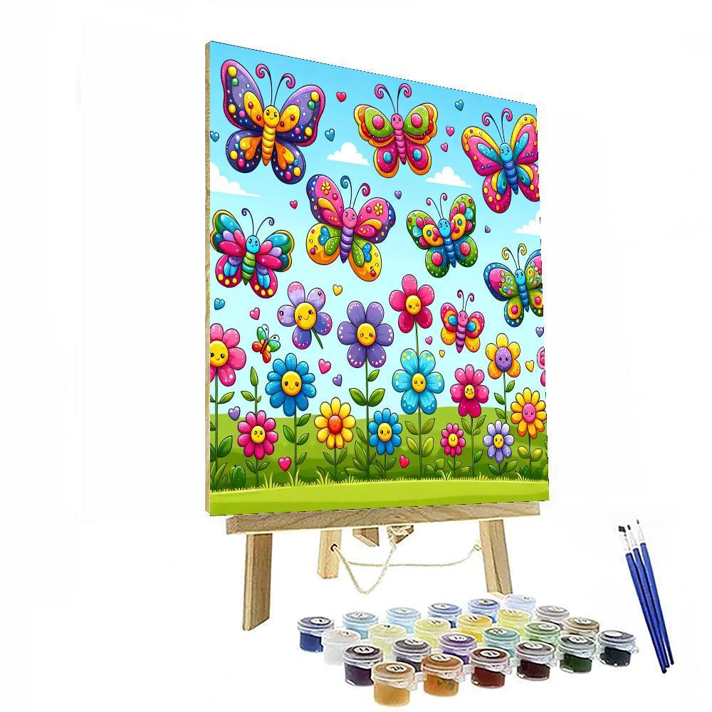 Breezy Butterflies Paint By Number