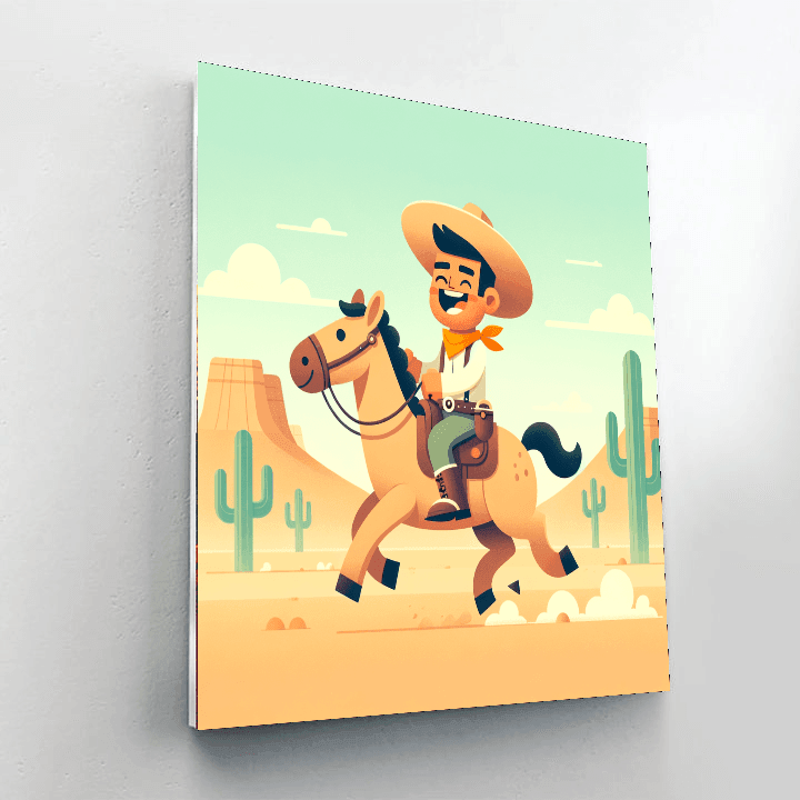 Wild West Cowboy Paint By Number