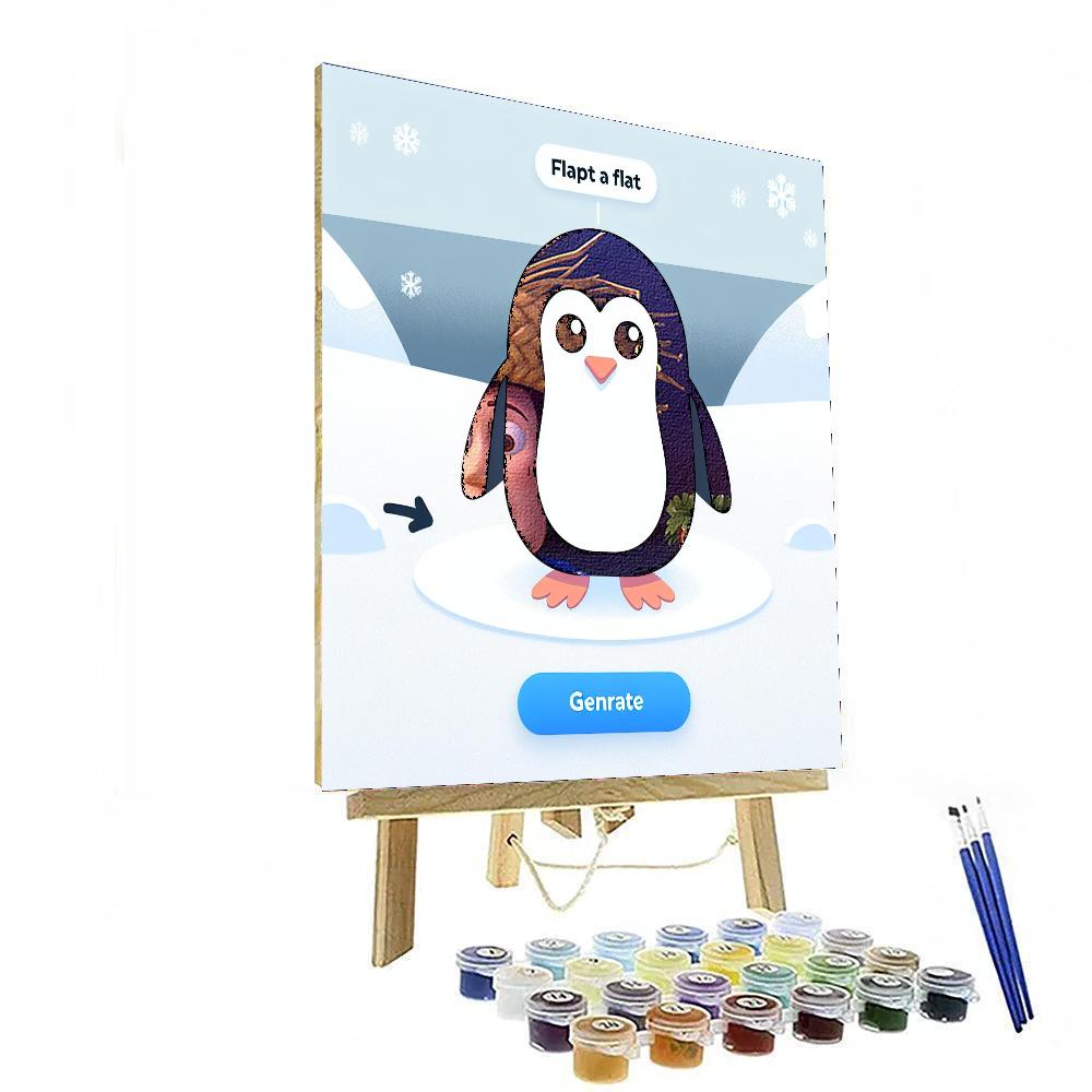 Perceptive Penguin Paint By Numbers Art