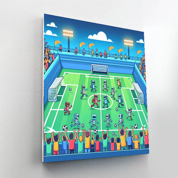 Robot Soccer Championship Number Painting