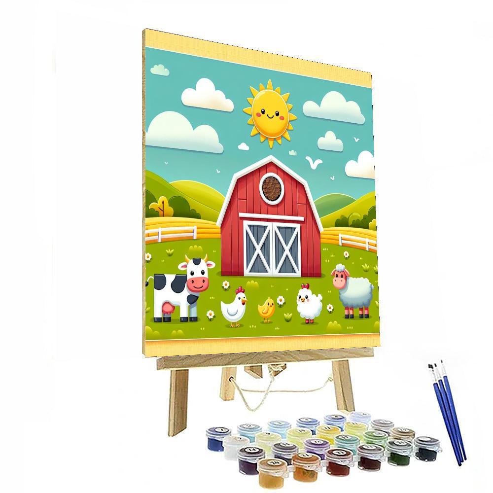 Happy Farmyard Paint By Color