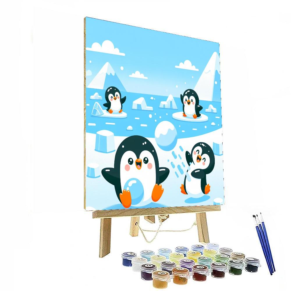 Adventurous Penguins Painting Number Kit