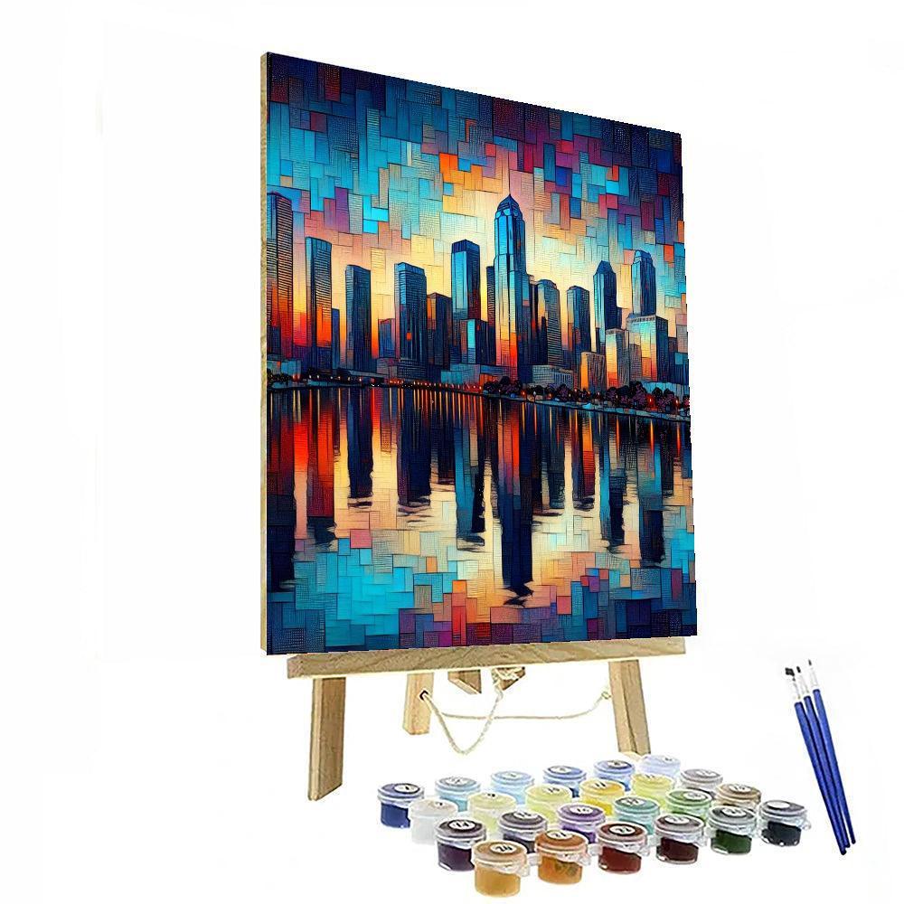 Vibrant Urban Reflections Paint By Numbers Art