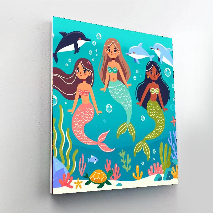 Mermaid Under The Sea DIY Paint By Numbers