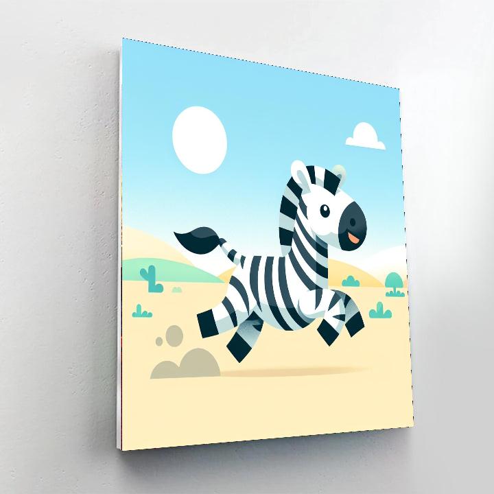 Zippy Zebra Zing Painting Number Kit
