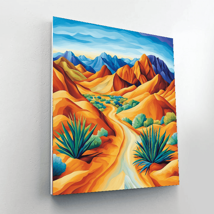 Georgia O'Keeffe Inspired Colors Of The Desert  Paint By Numbers Art