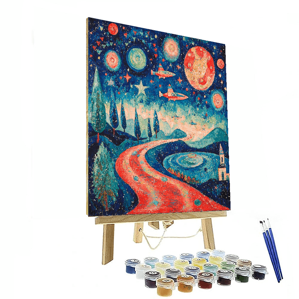 Marc Chagall Inspired A Trip To The Stars  Painting By Numbers Kit