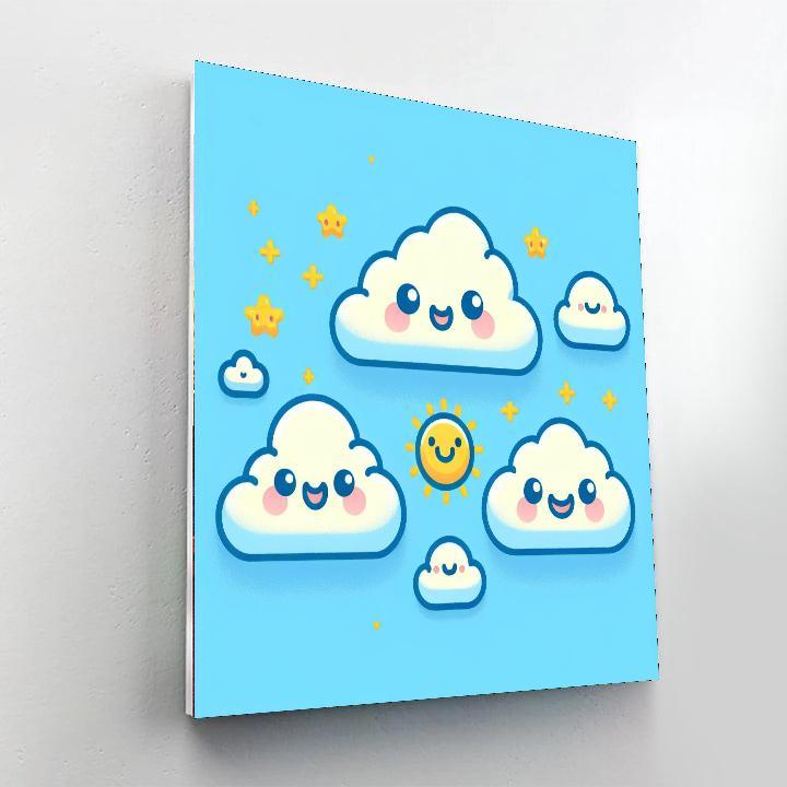 Friendly Cloud Family Paint By Numbers Kits