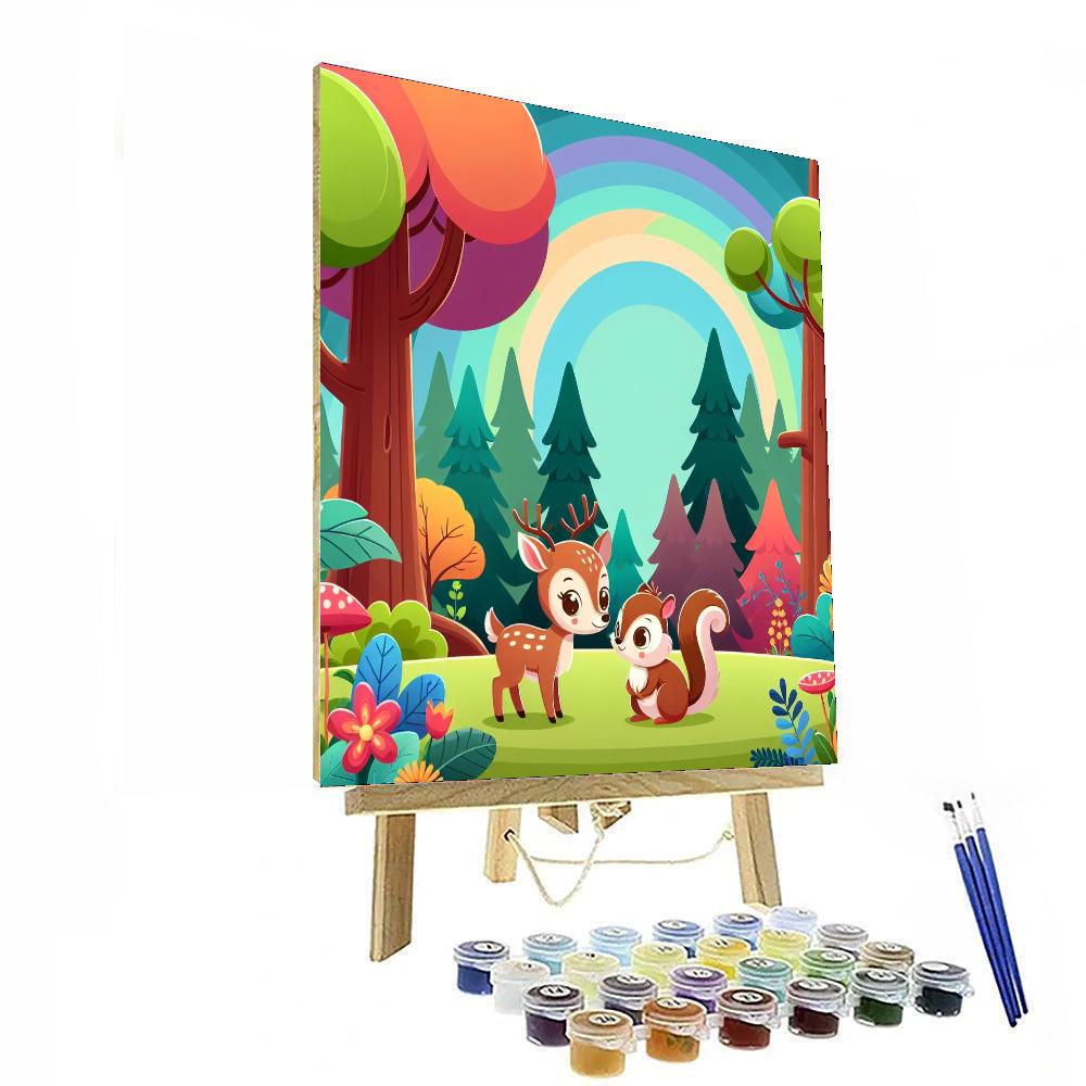 Forest Animal Sanctuary Painting Number Kit