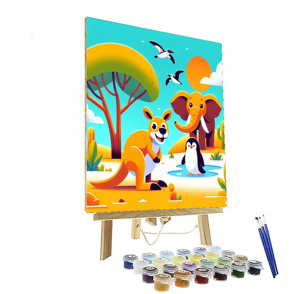 Colorful Animals Of The World Numbered Painting Kits
