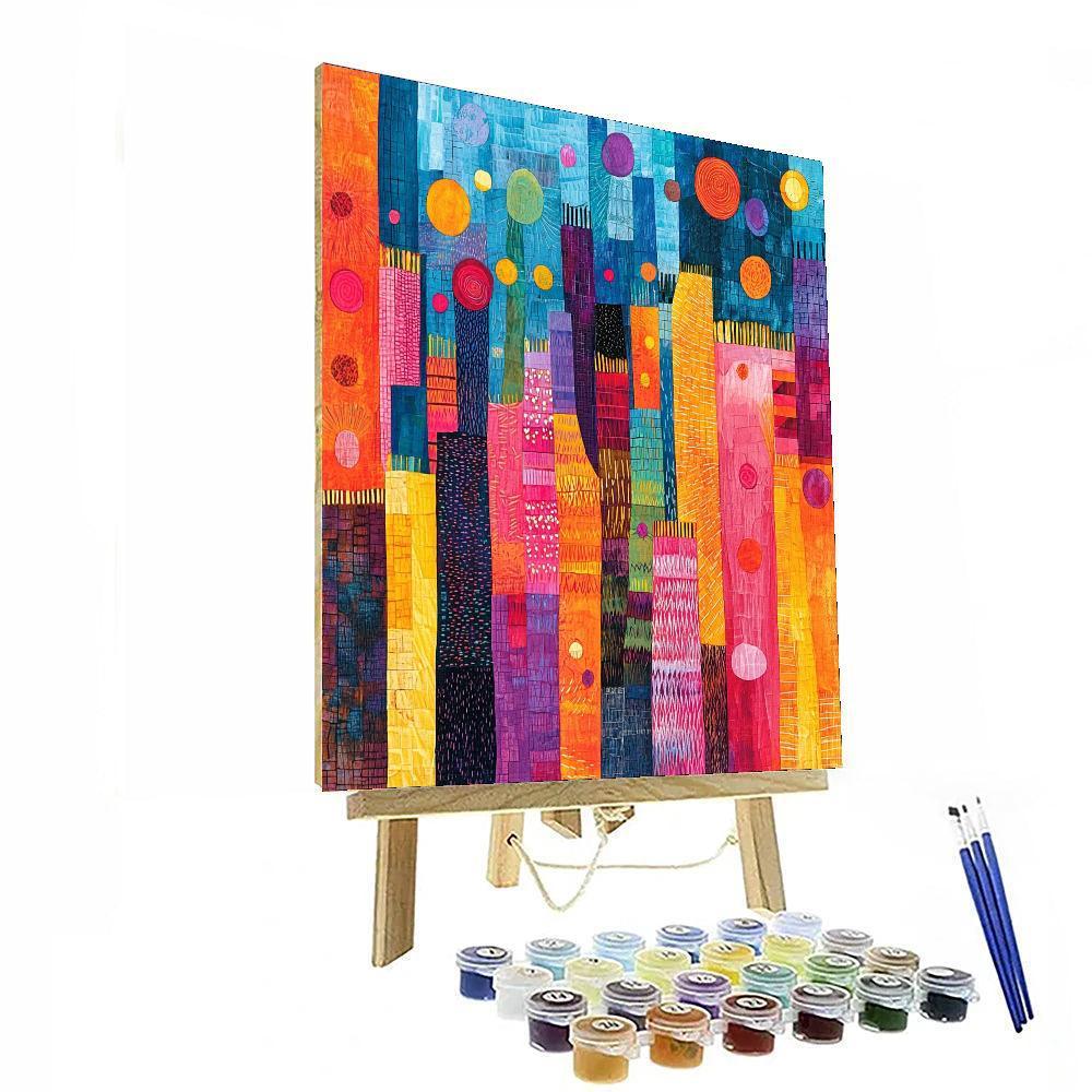 Paul Klee Inspired Artful Harmony  DIY Paint By Numbers