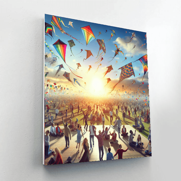 Kite Festival Of Gujarat - India Paint By Numbers Kits