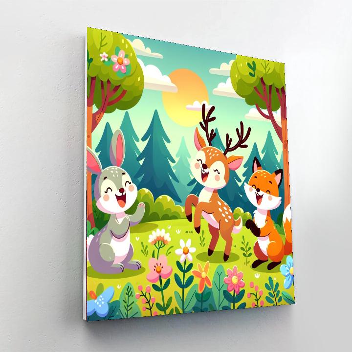 Fantastic Friends Of The Forest Number Painting