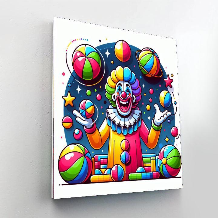 Silly Clown Paint By Number