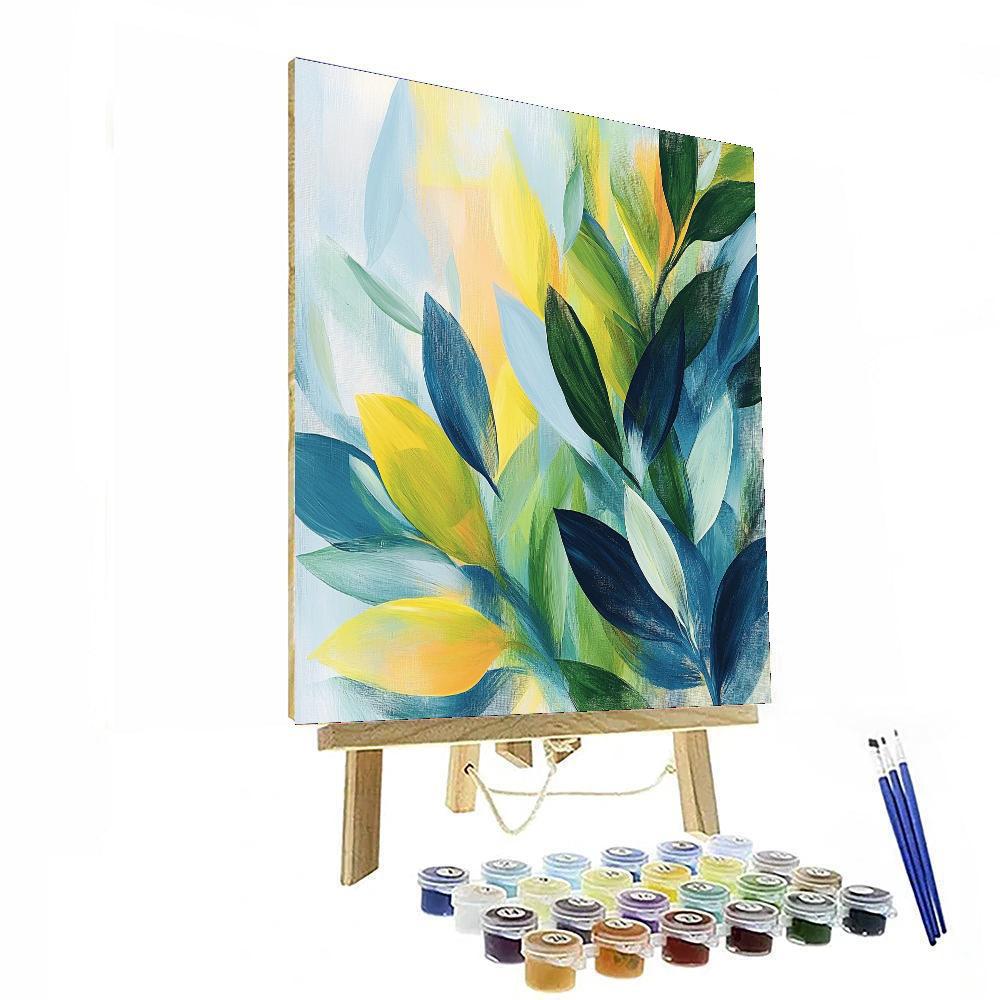 Leonardo Da Vinci Inspired Abstract Botanicals  DIY Paint By Numbers