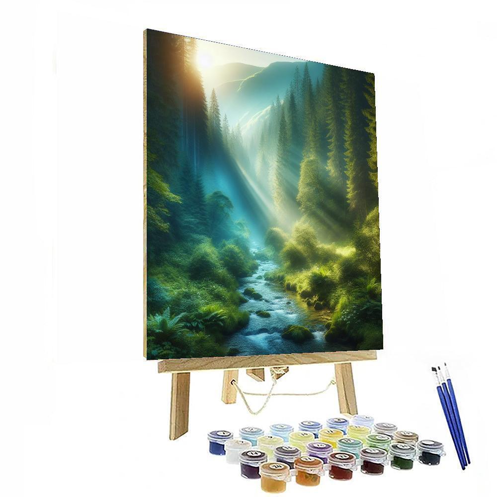 Meditative Mountain Stream Paint By Numbers Kits